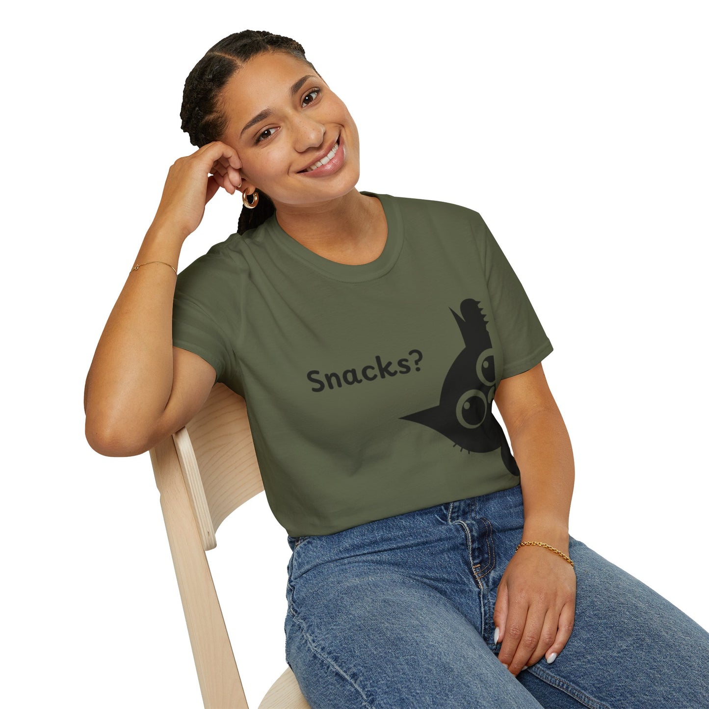 Snacks? - Funny Cat Tee, Pet Lover Gift