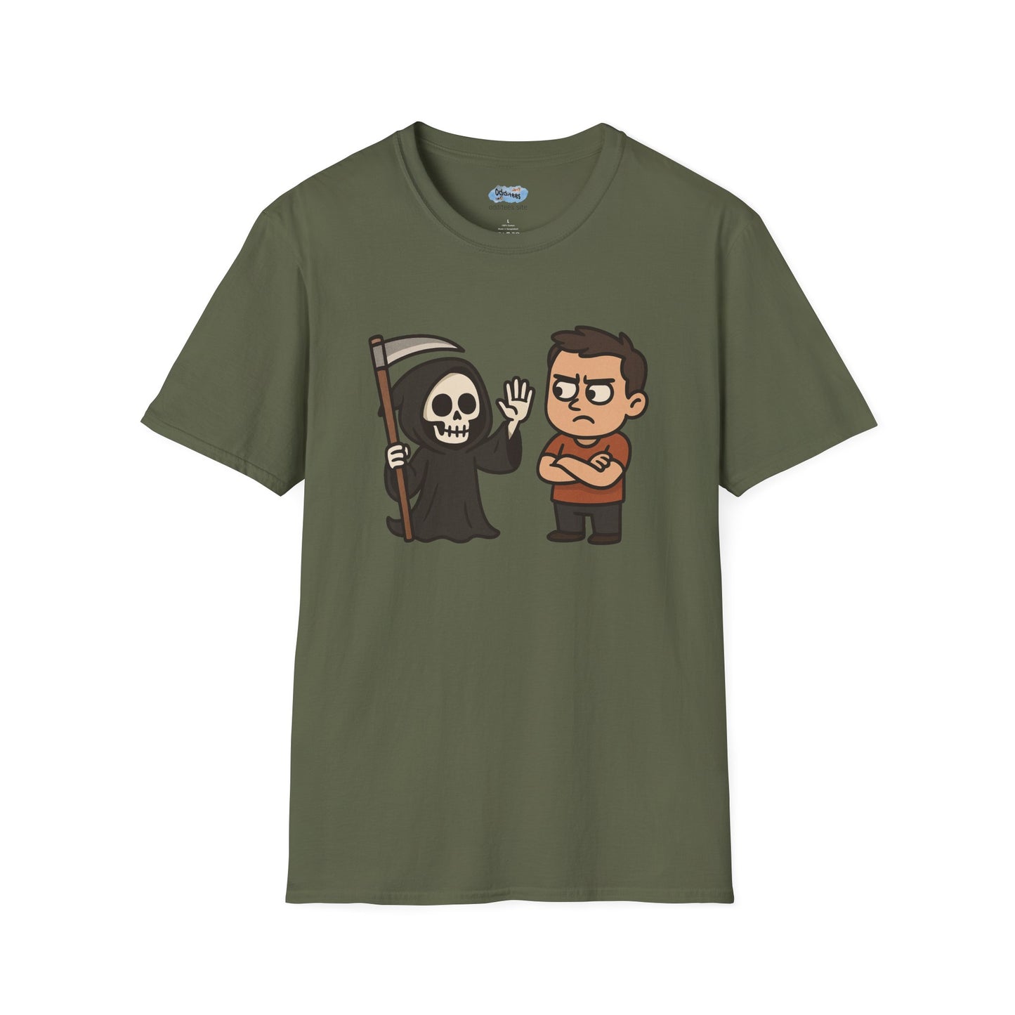 A Grim High Five - Humorous Graphic T-Shirt