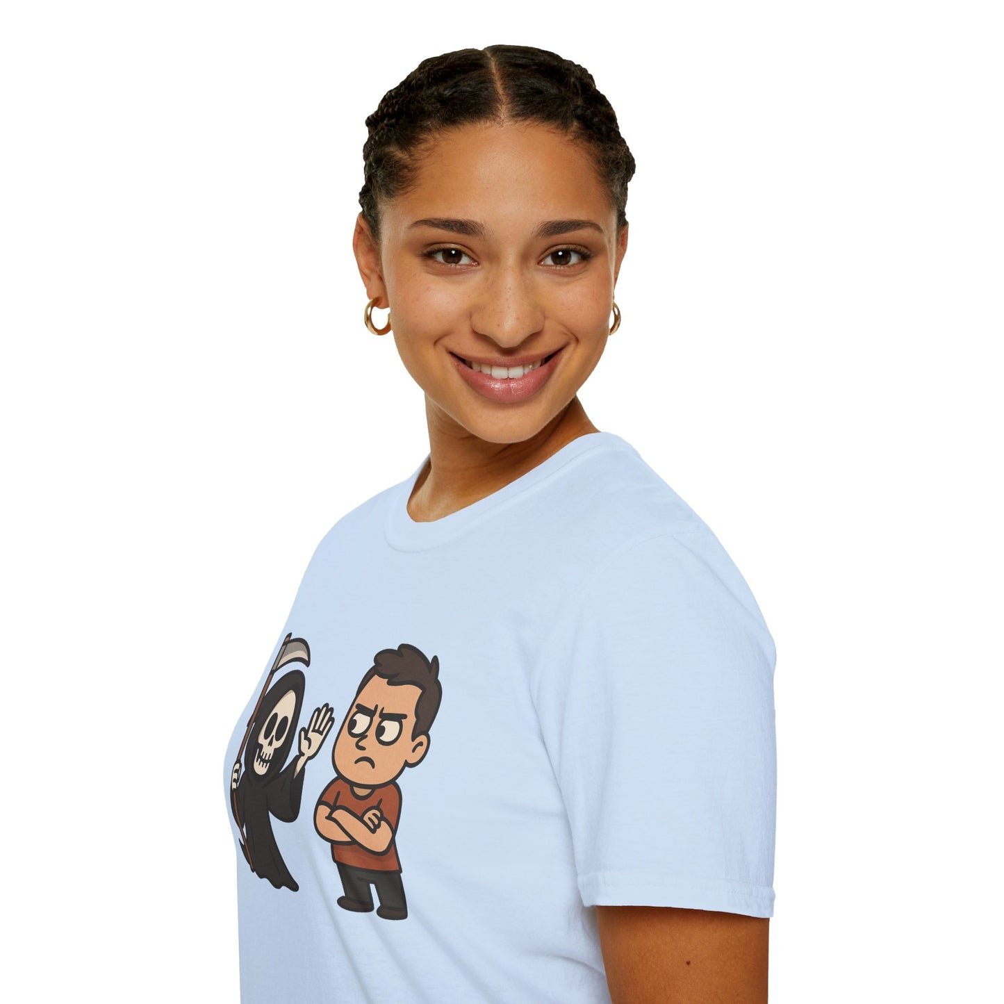 A Grim High Five - Humorous Graphic T-Shirt