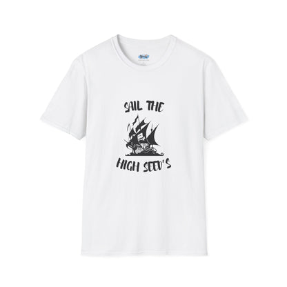 Sail the High Sea(d)s - Pirate Unisex T-Shirt, Nautical Tee