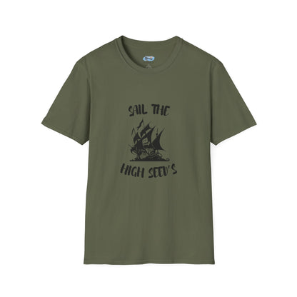 Sail the High Sea(d)s - Pirate Unisex T-Shirt, Nautical Tee
