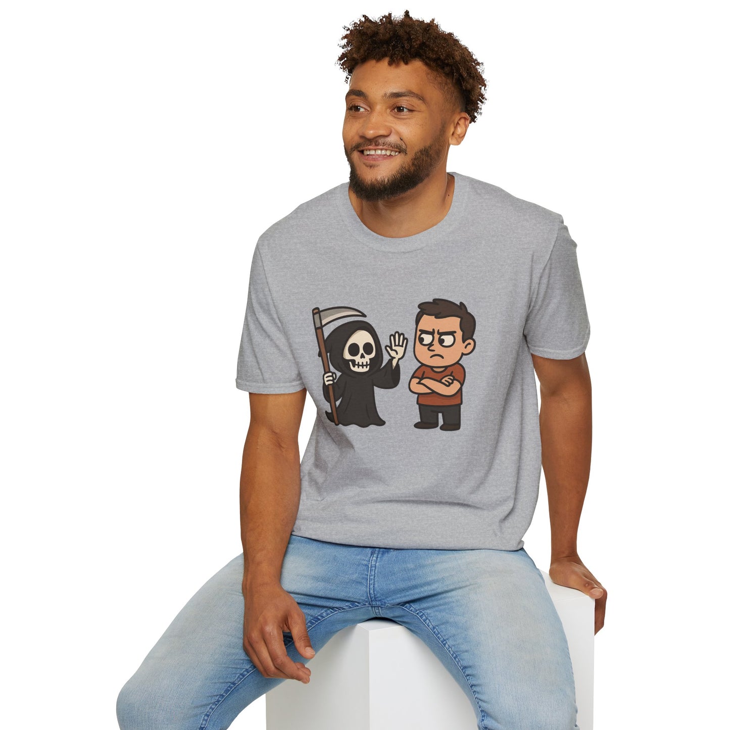 A Grim High Five - Humorous Graphic T-Shirt