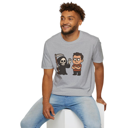 A Grim High Five - Humorous Graphic T-Shirt